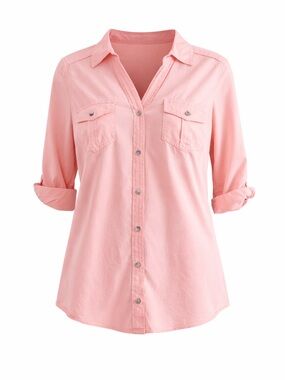 Sonoma Women's size S Pink/salmon Button-Up Shirt